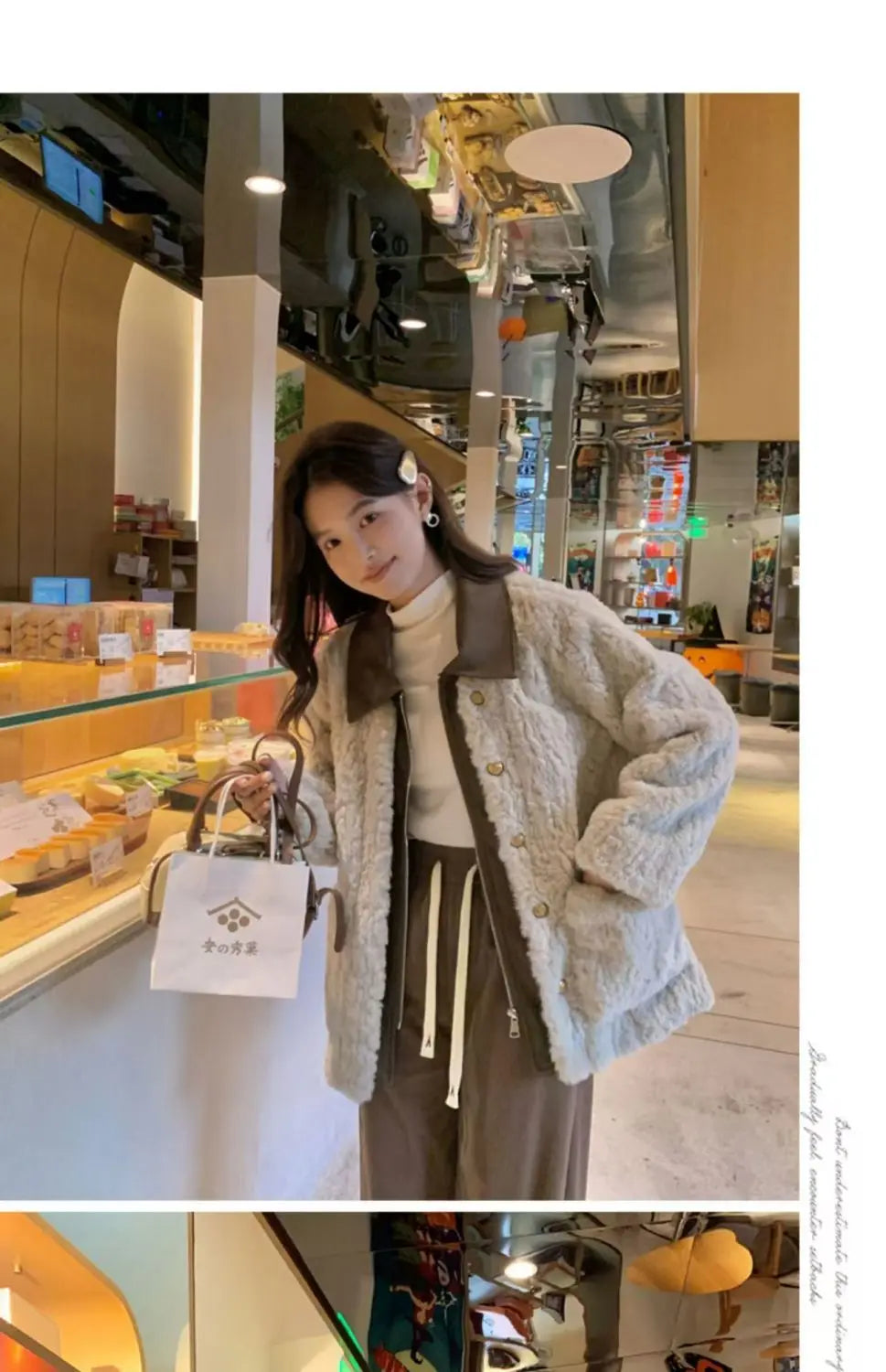 Women's Winter Jacket Little Fragrant Lamb Wool Coat Female Short Winter New Loose Thickened Mao Mao Top Cotton-padded Jacket