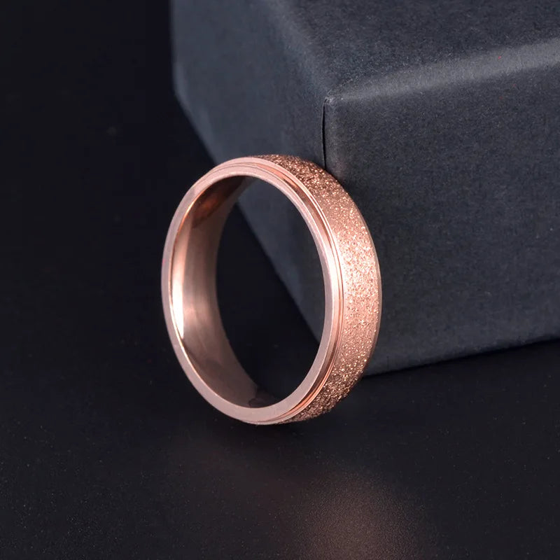 Gold Plated Ring Gold Colour Fashion Women's Simple Couple's Wedding Ring Engagement Jewellery Gift
