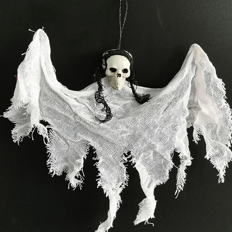 Skull Ghost Halloween Decorations Haunted House Party Horror Charm Hanging Cloaks Mini Ghosts