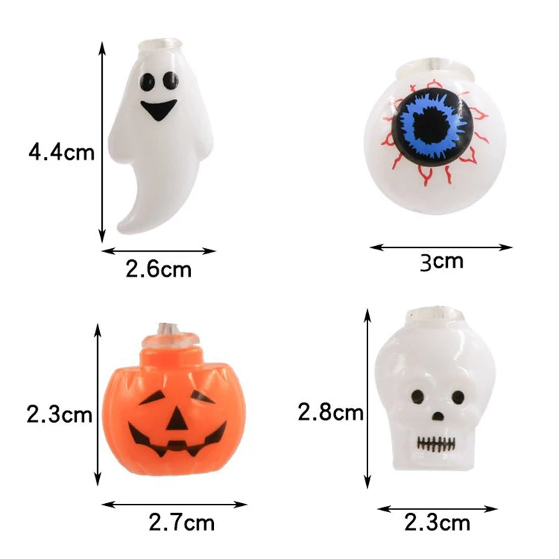 Halloween Decoration String Pumpkin Skull Head Eyeball Shaped Lamp String Trick Or Treat Lantern Horror Halloween Day Led Light
