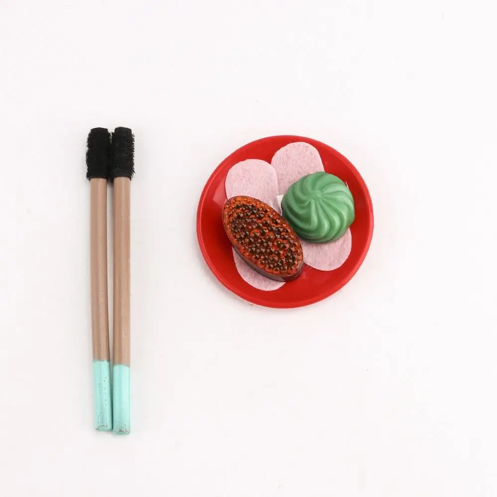 Kitchenware Kitchen Model Dollhouse Accessories Children Kitchen Food Toys Cutlery Toys Mini Sushi Set Pretend Kitchen Toys