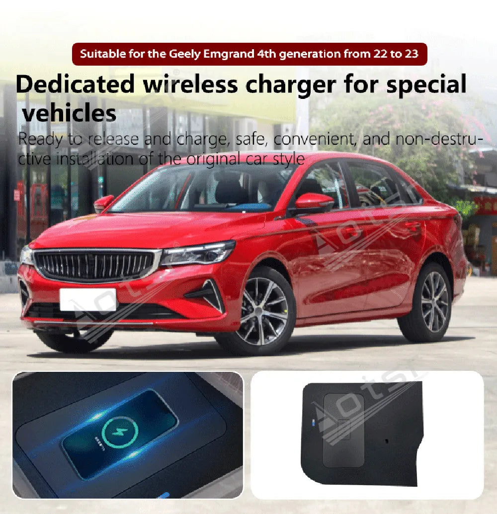 For Geely Emgrand 4th generation 2022 to 2023 Center Console Accessories Charging Pad Car Smart Accessories Module