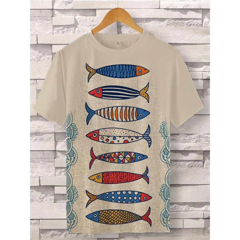 Cartoon Men's T-Shirt Casual Fashion 3d Print Short Sleeved Summer T-Shirt For Men Clothing Street Breathable T Shirt Top Tee