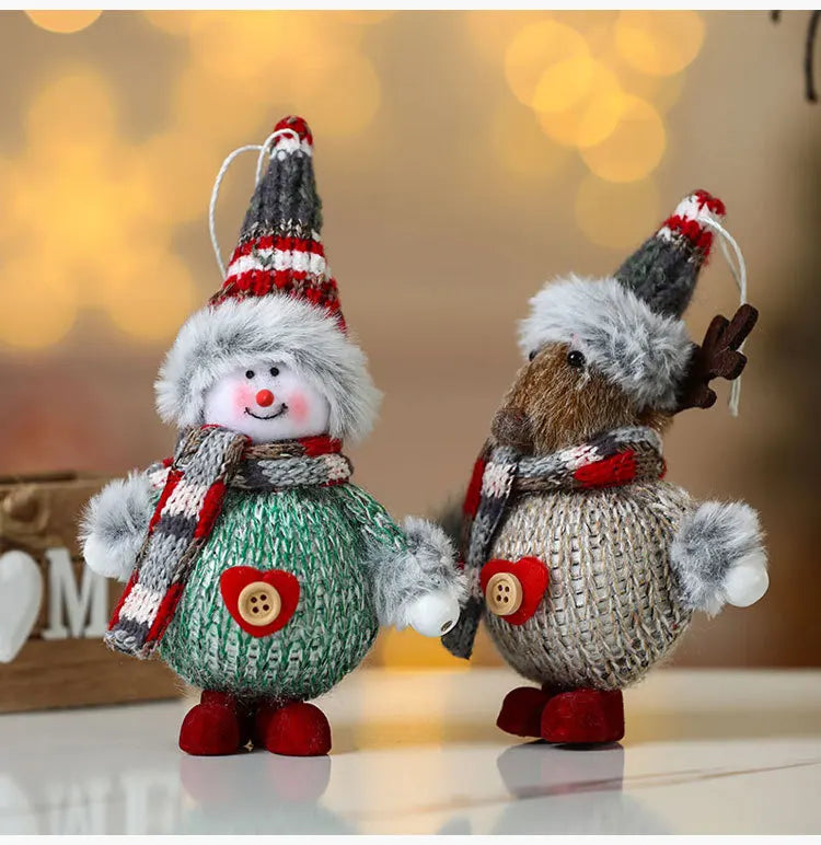 New Year 2022 Christmas Tree Decorations Cute Dolls Pendant Navidad 2021 Home Decor Christmas Tree Ornaments Xmas Gift