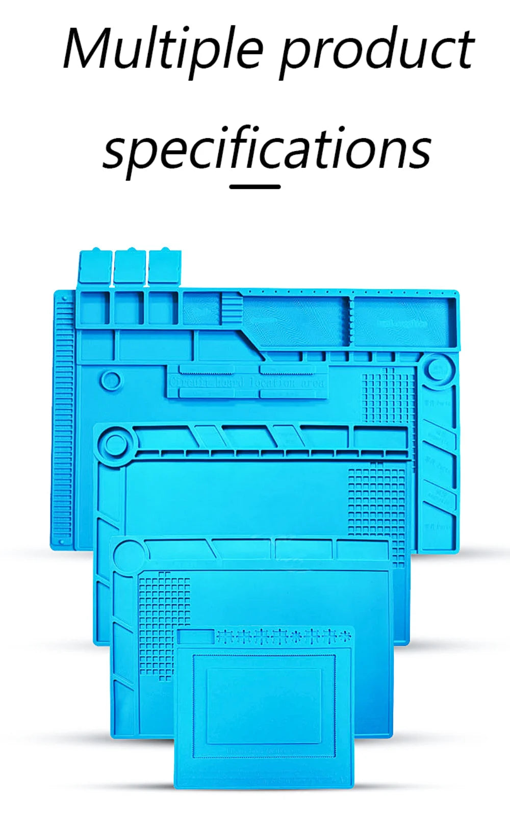 Soldering Station Mat Silicone Work Mat Heat Resistant 932°F Anti-Static Magnetic Mat for Electronic Phone Laptop Watch Repair