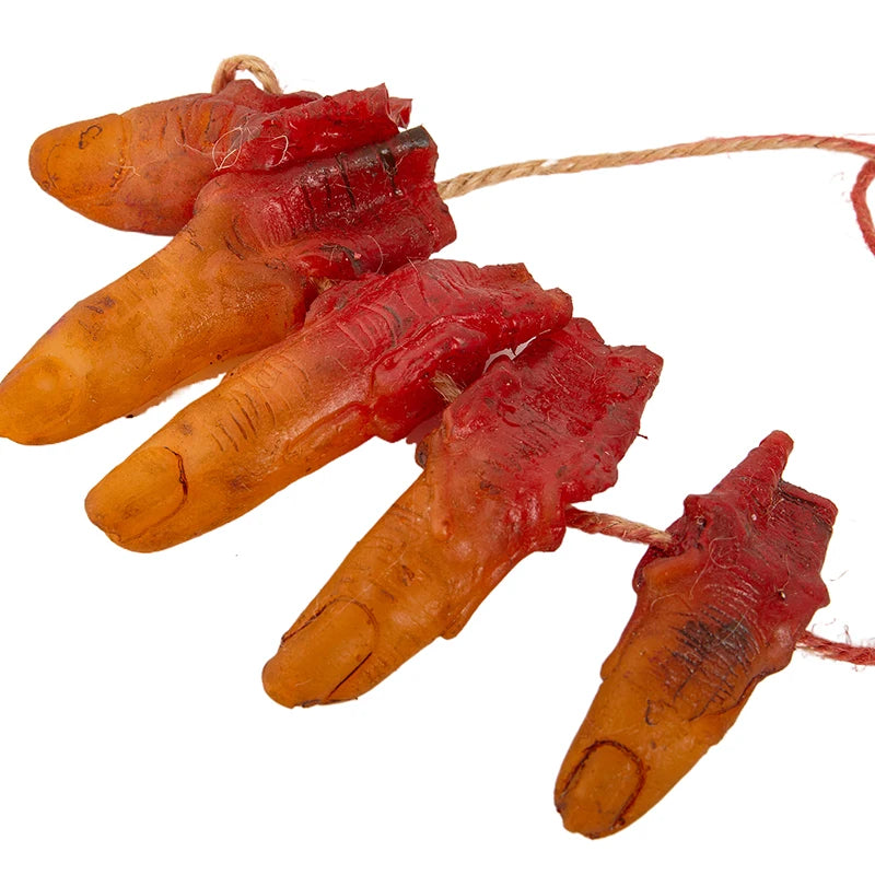 Halloween Party Ornament Horror Props Bloody Hand Fake Scary Finger Eyes Foot Brain Cock Dick Heart Organ Decor