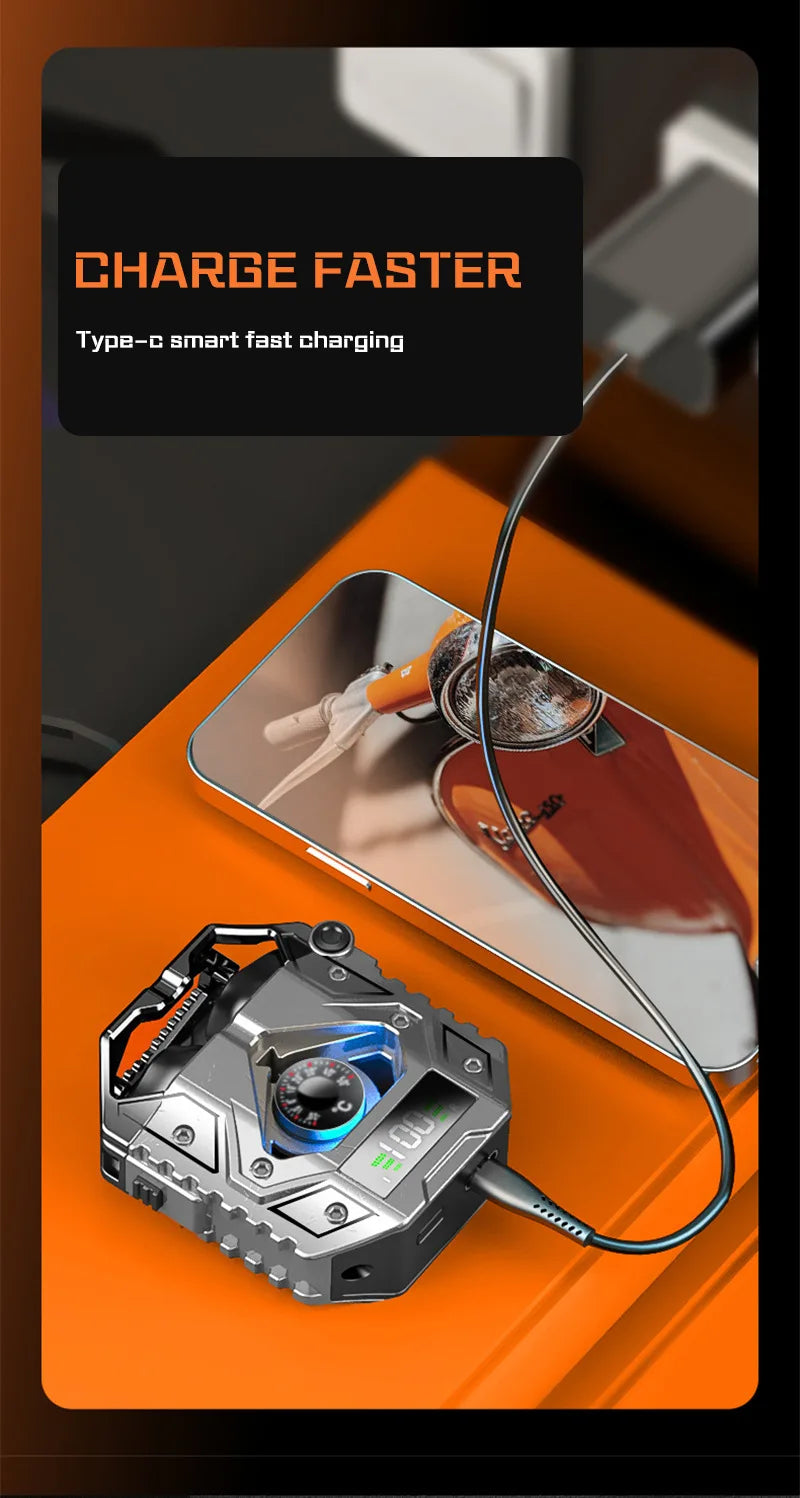 Creative Noise Reduction Electric Technology Mecha Wind Ultra-Long Standby Game Dual-Mode Headset H9 Bluetooth Wireless Headset