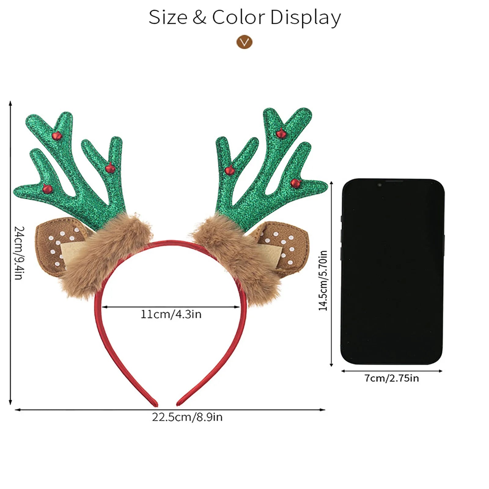 Christmas Gift Christmas Headband Christmas Head Buckle Antler Headband Holiday Party Dress Up Plush Headband for Christmas