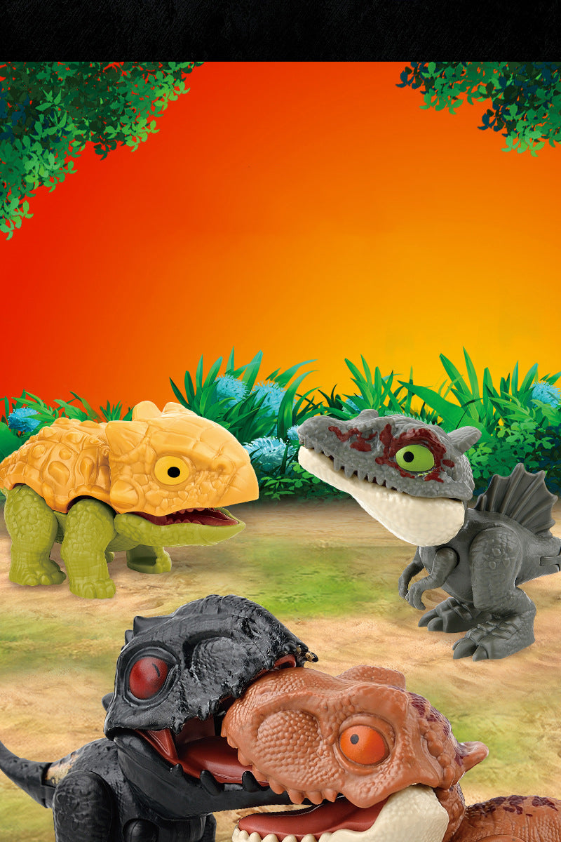Children's Finger Dinosaur Toys Mini Funny Creative Tricky Tyrannosaurus Animals Model Kids Interaction Toy Gifts