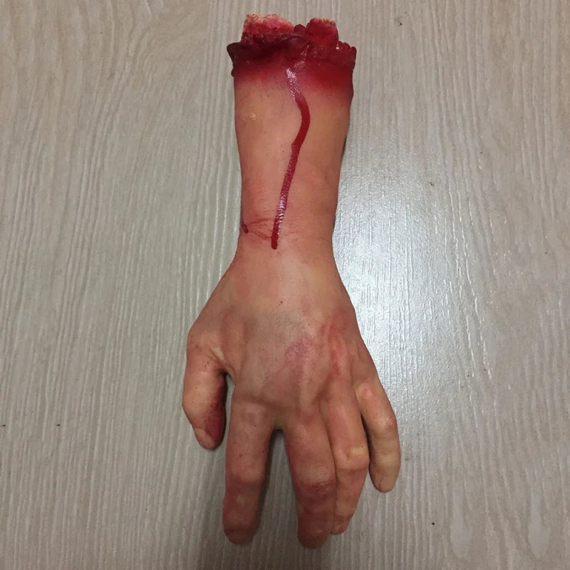 Halloween Props Horrible Blood Broken Fake Limbs Fingers Legs Arm Feet Latex Tricky Toys For Haunted House Decorations