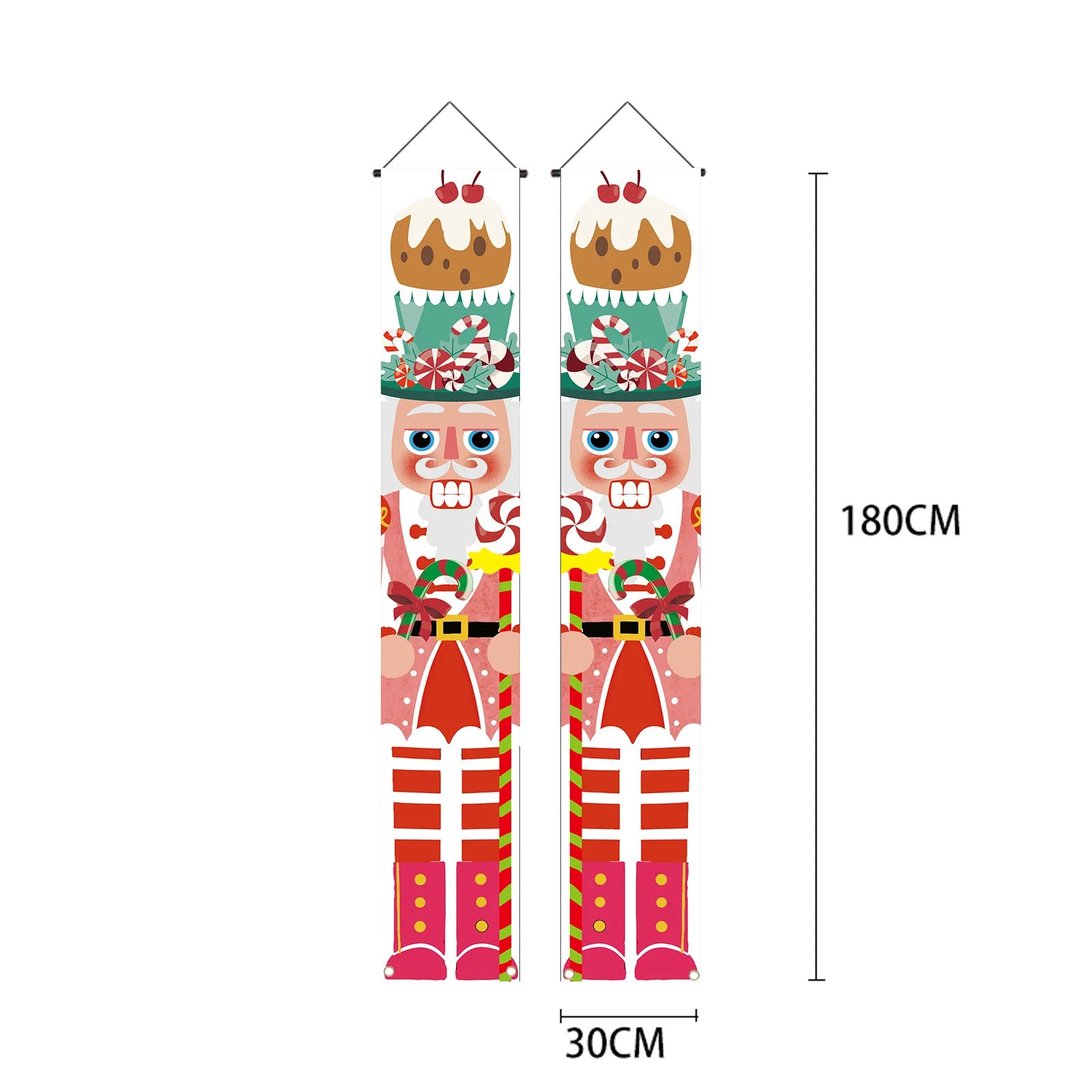 New Christmas Nutcracker King Series Couplets New Year's Party Soldiers Porch Atmosphere Decoration Door Curtains Flag Hangers