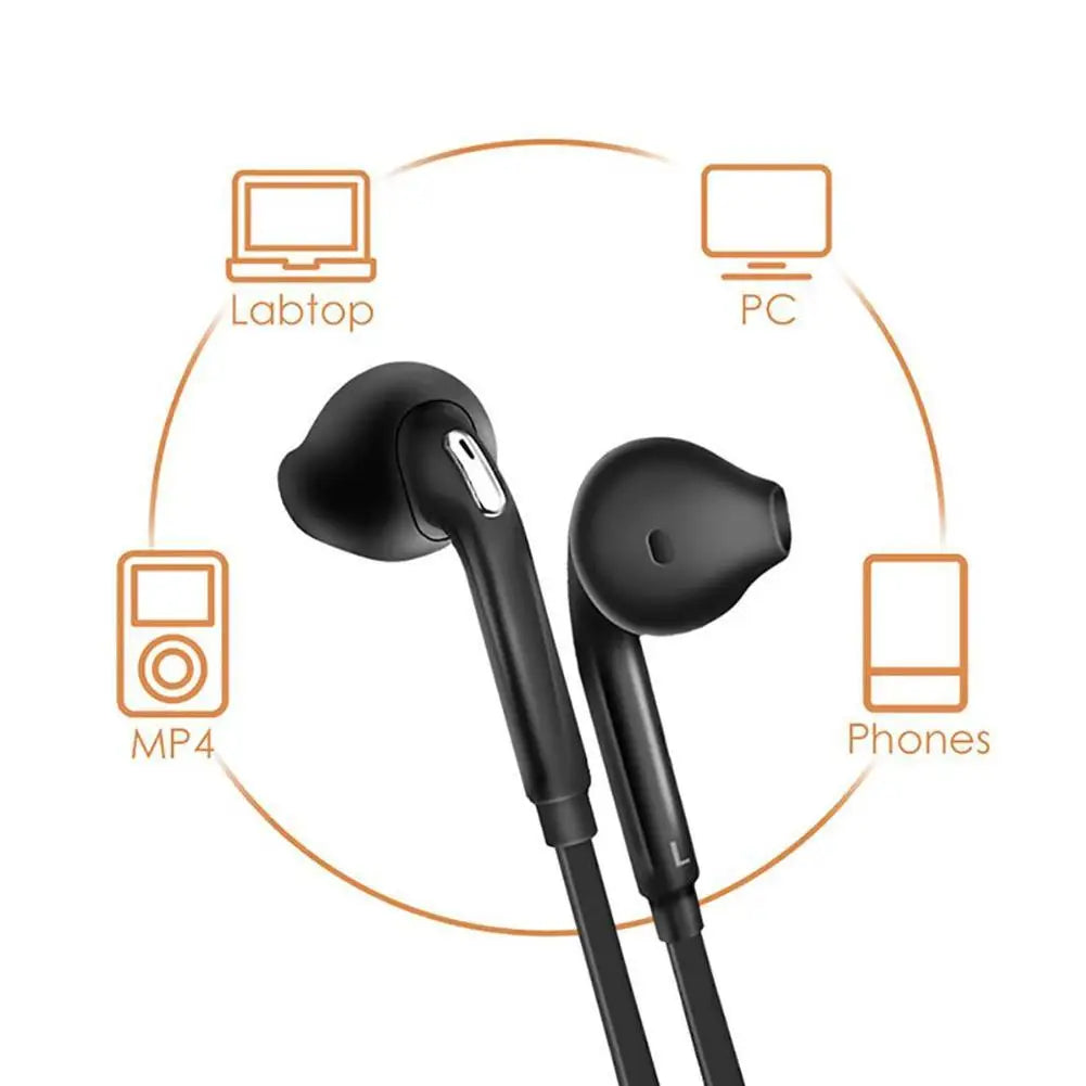 Wired Headphones With Microphone 3.5mm Earphones Plug In-Ear Headphones Music Earplugs Ergonomic Headphones For Smartphones
