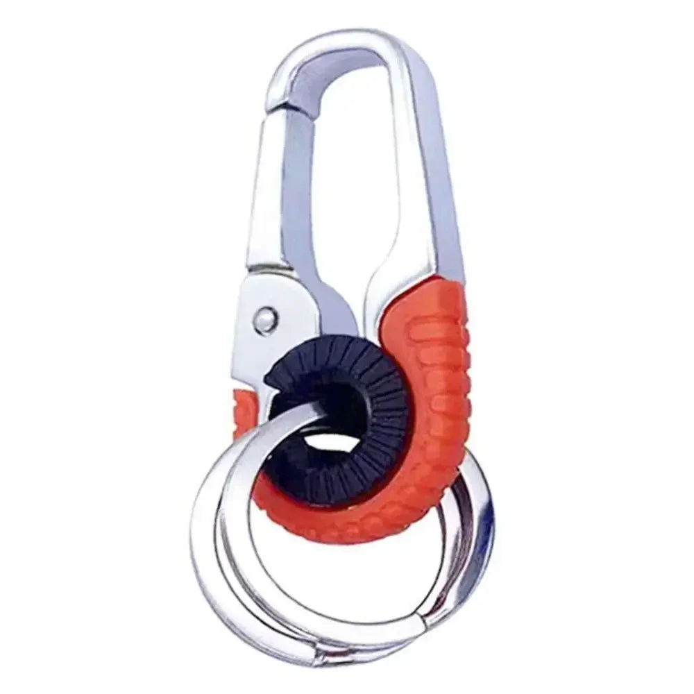 Fashion Men's Business Genuine Leather Belt Buckle Clip 2 Loops Key chain Key Ring Holder Men Apparel Accessories