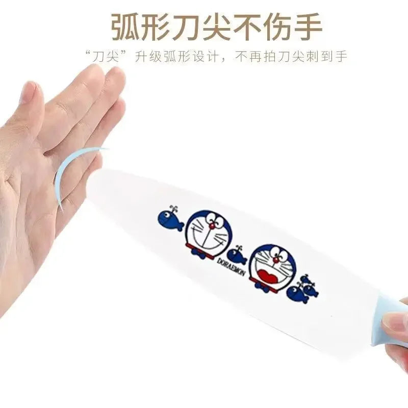 Sanrio  animation peripheral cartoon Kawaii Hello kitty anti-rust kitchen knife cutting board set creative fruit knife wholesale