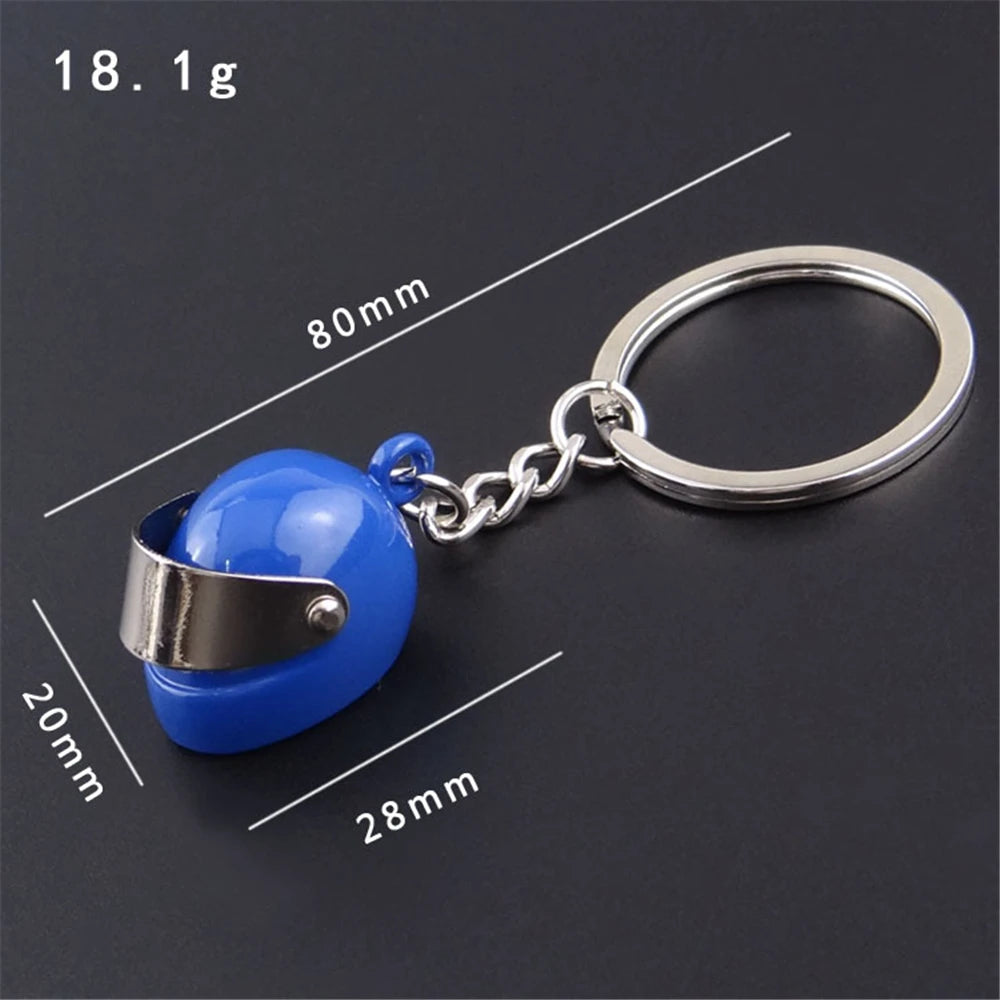 New Motorcycle Helmets Key Chain For Women Men Cute Safety Helmet Car Keychains Bags Accessories Key Ring Gift Jewelry