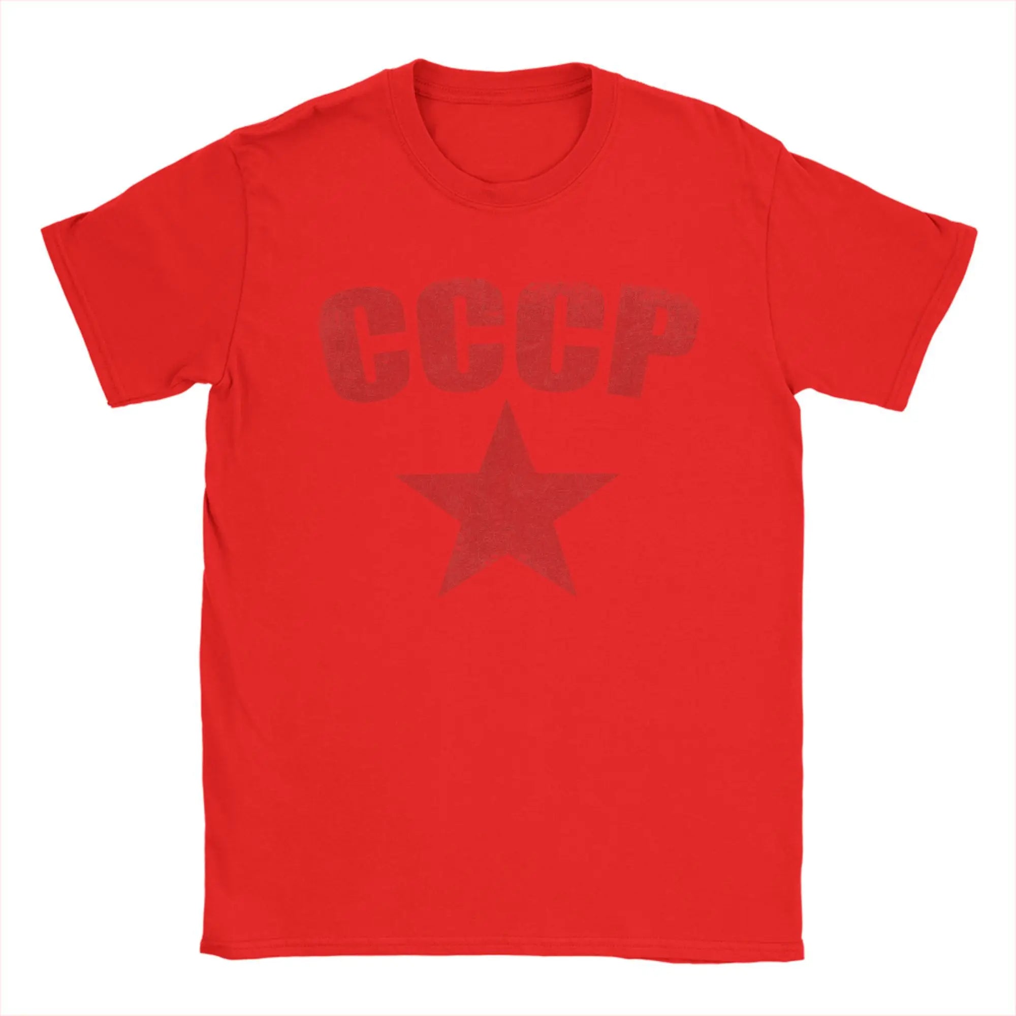 Men T-Shirts CCCP Cool 100% Cotton Tee Shirt Short Sleeve  T Shirt Round Neck Clothing Unique