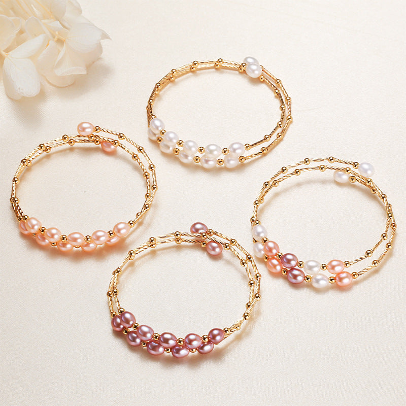 Accessories wholesale ethnic style bracelet Baroque freshwater pearl bracelet female
