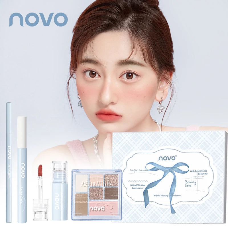 Makeup Set & Teen Girls,Beautiful Makeup Present Set,Includes Lipstick, Eyeshadow Palette, Eyeliner & Eyebrow Pencil