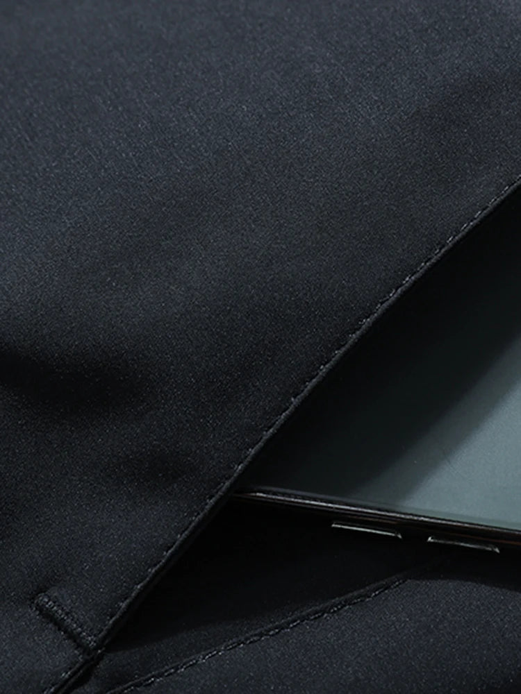 Business Jacket Men New Fashion Trend Spring Autumn Double-Sided Comfortable Jackets Versatile Stand Up Collar Workwear Coat Man