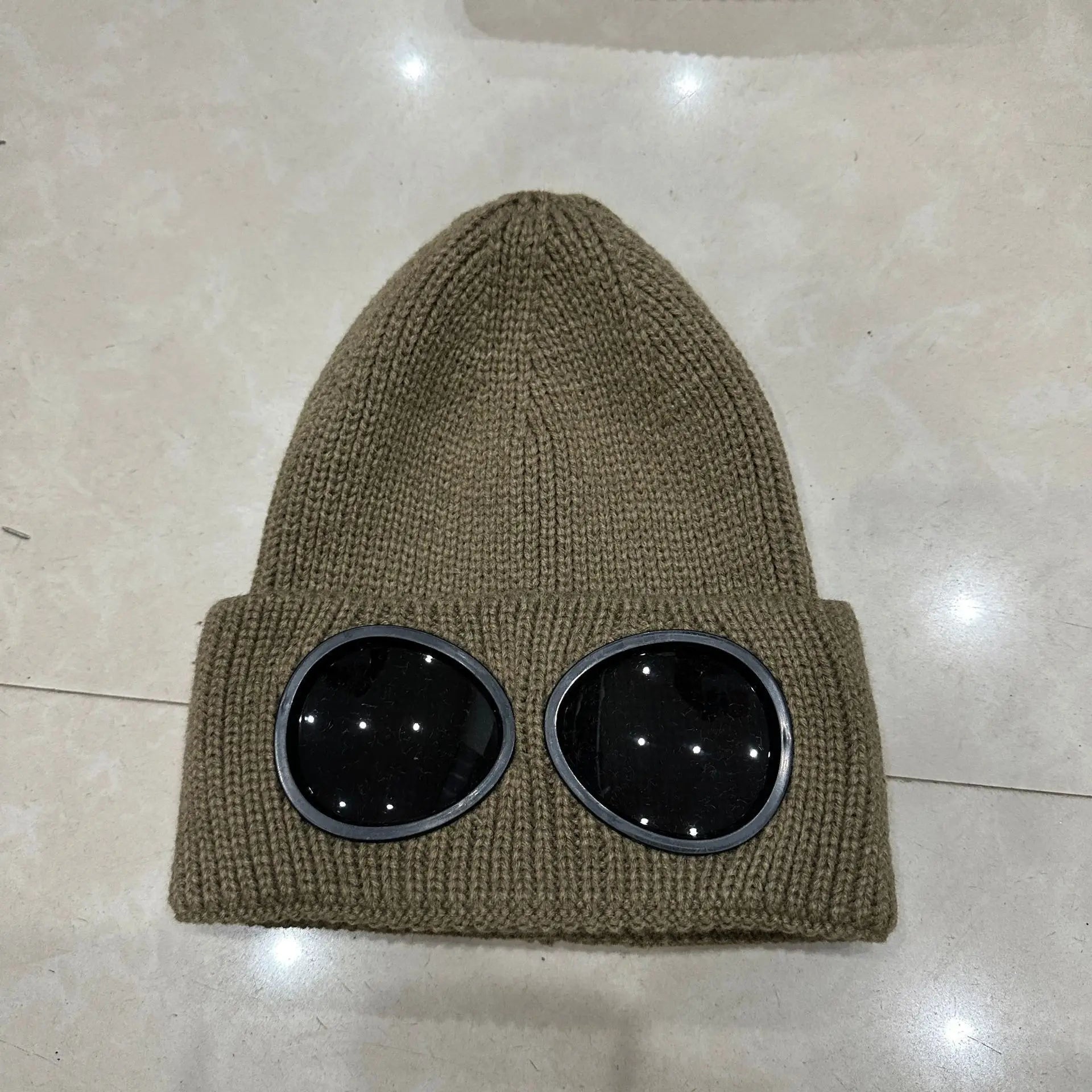 Autumn Hat Winter men's Cap Windproof  Fleece Ski Hat Knitted Warm Wool Glasses Fashion Outdoor