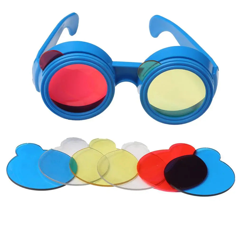 Kid Color Grading Glasses Puzzle Toy Three Primary Colors Optical Principle Physics Gadgets Science Research Experiment Kit Toys