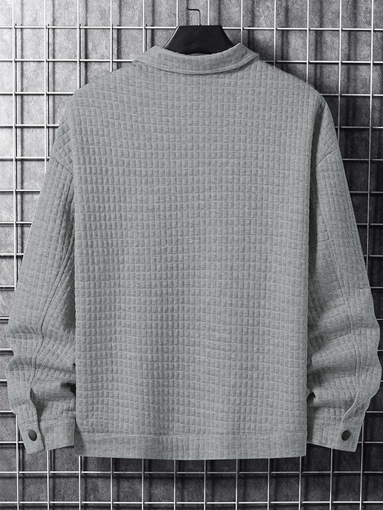 Men's Casual Plaid Jacket Coat Fashionable Outerwear Design Versatile Style Suitable for Leisure & Formal Occasions