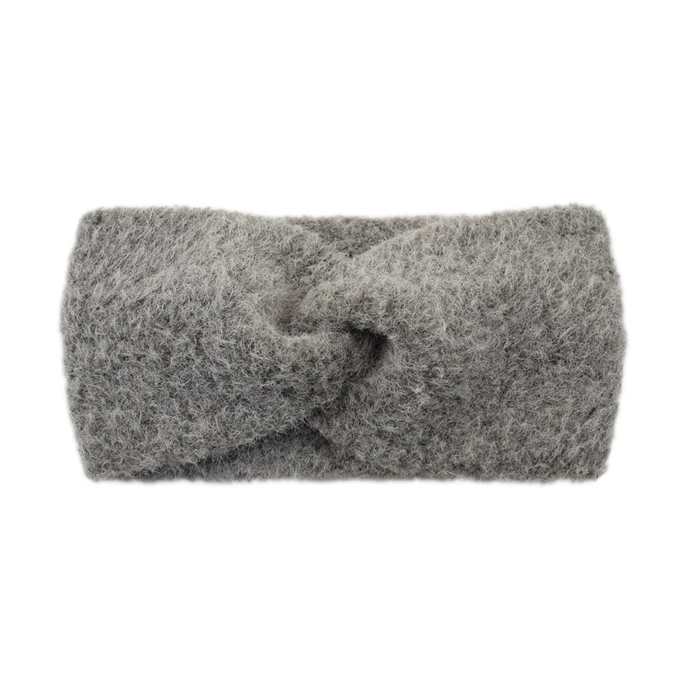 Winter Woolen Headbands Soft Elastic Ear Warmer Cross Headwrap Turban Wide Brim Headwear for Women Girl Fashion Hair Accessories