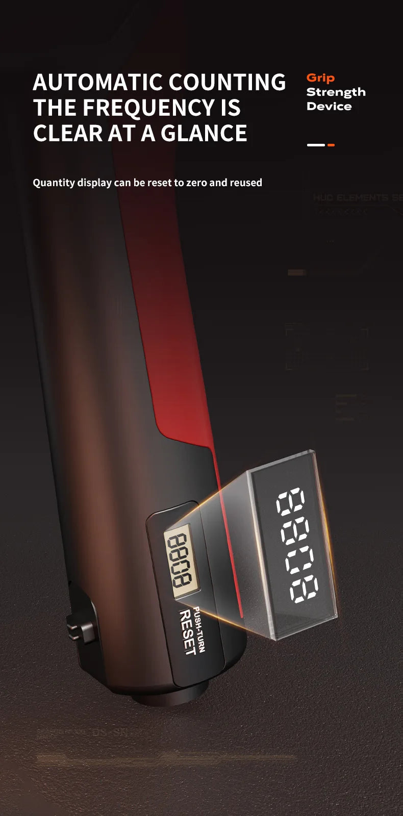 Electronic Count-Based Grip Strength Trainer Arm Strength Fitness Device Rehabilitation Training Exercise Equipment