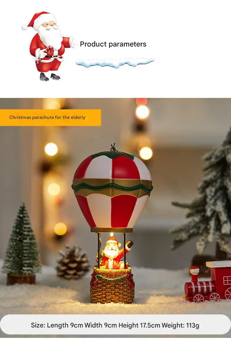 New Christmas resin ornaments Christmas gifts Santa Claus snowman night light holiday decoration ornaments holiday children's to