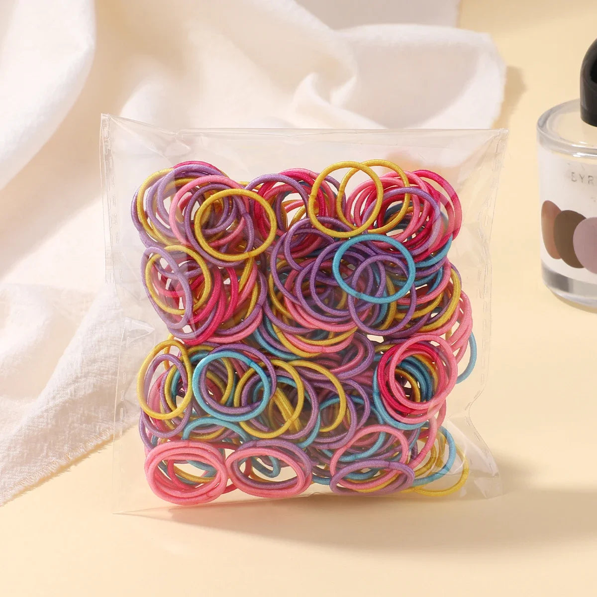 100/200Pcs Girls Colorful Hair Bands Set Nylon Elastic Rubber Band Children Ponytail Holder Scrunchies Kids Hair Accessories