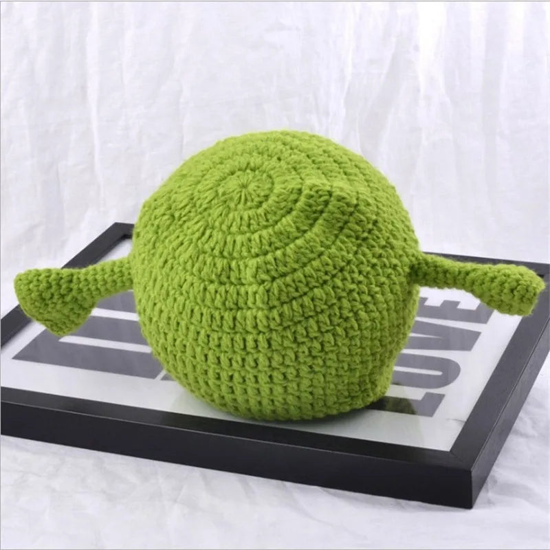 Winter Hats For Women Men Balaclava Monster Shrek Wool Hat Creative Funny Knitted Hat Pure Hand Winter Cap Men Hat