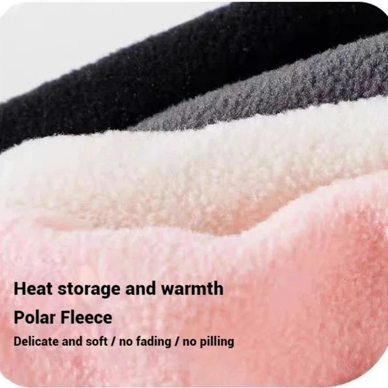 Winter Thermal Neck Warmer Outdoor Fleece Balaclava Scarf Skiing Face Mask Snood Hood Hat Windproof Keep Warm Cycling Cap