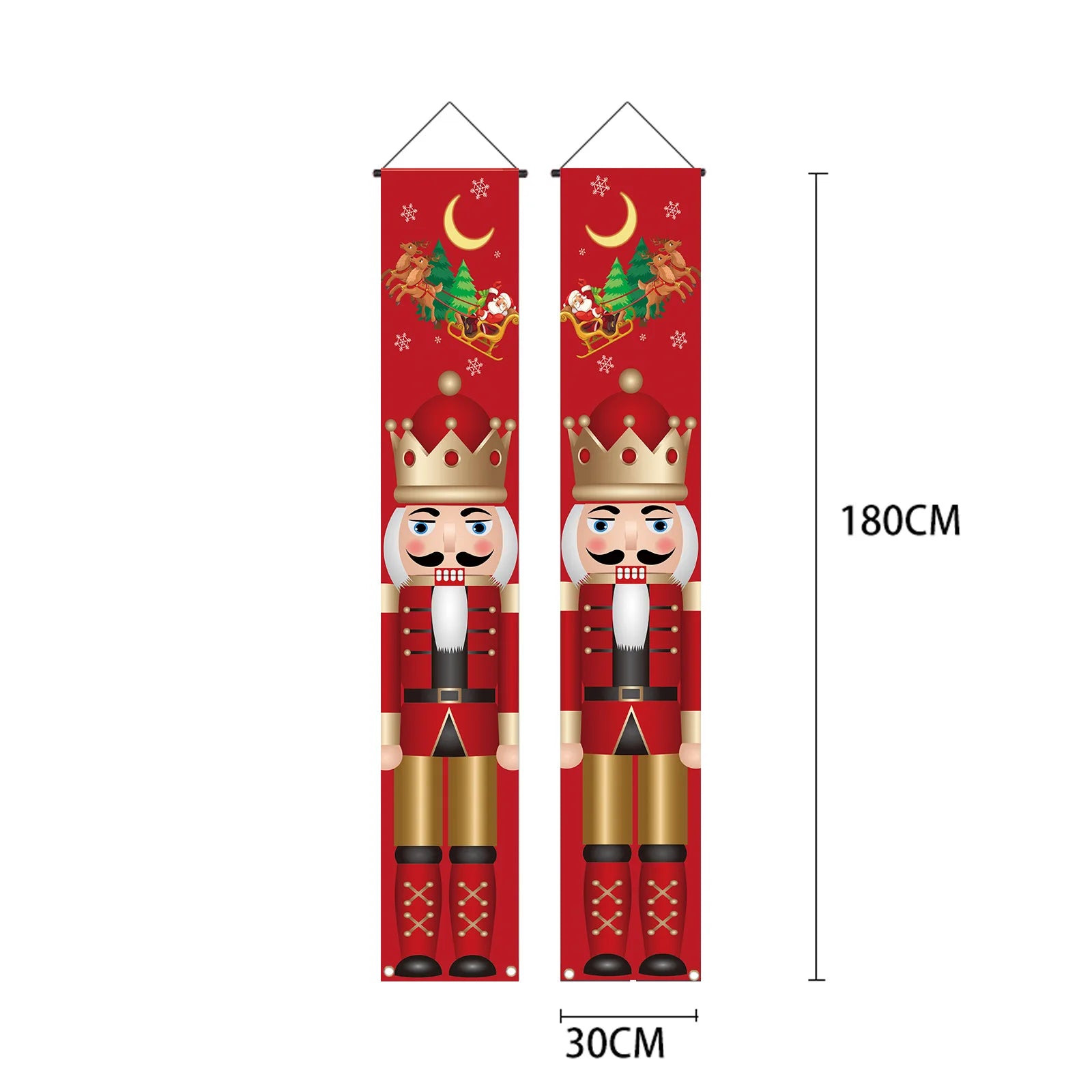 New Christmas Nutcracker King Series Couplets New Year's Party Soldiers Porch Atmosphere Decoration Door Curtains Flag Hangers