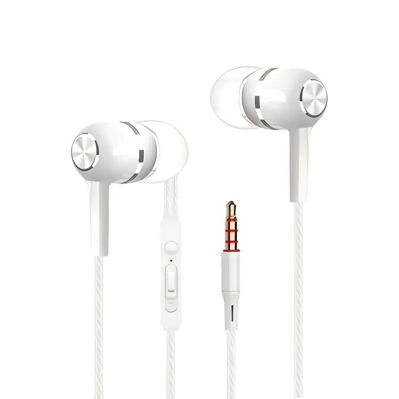 3.5mm Wired Headphones In Ear Headset Wired Earphones with Microphone Bass HiFi Stereo Earbuds Sports In-line Control For Phones
