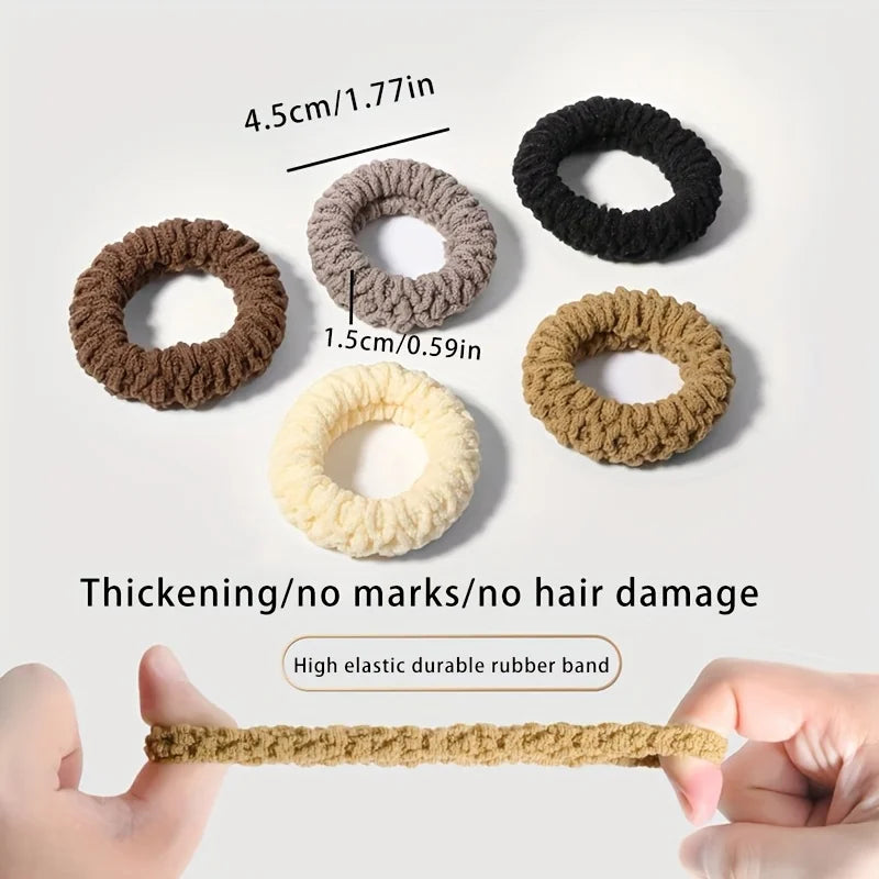 10pcs of Upgraded Wide And Thick Hair Ties, Fashionable for Ponytails And Buns, Made of Durable Elastic Material That Won'T Dama