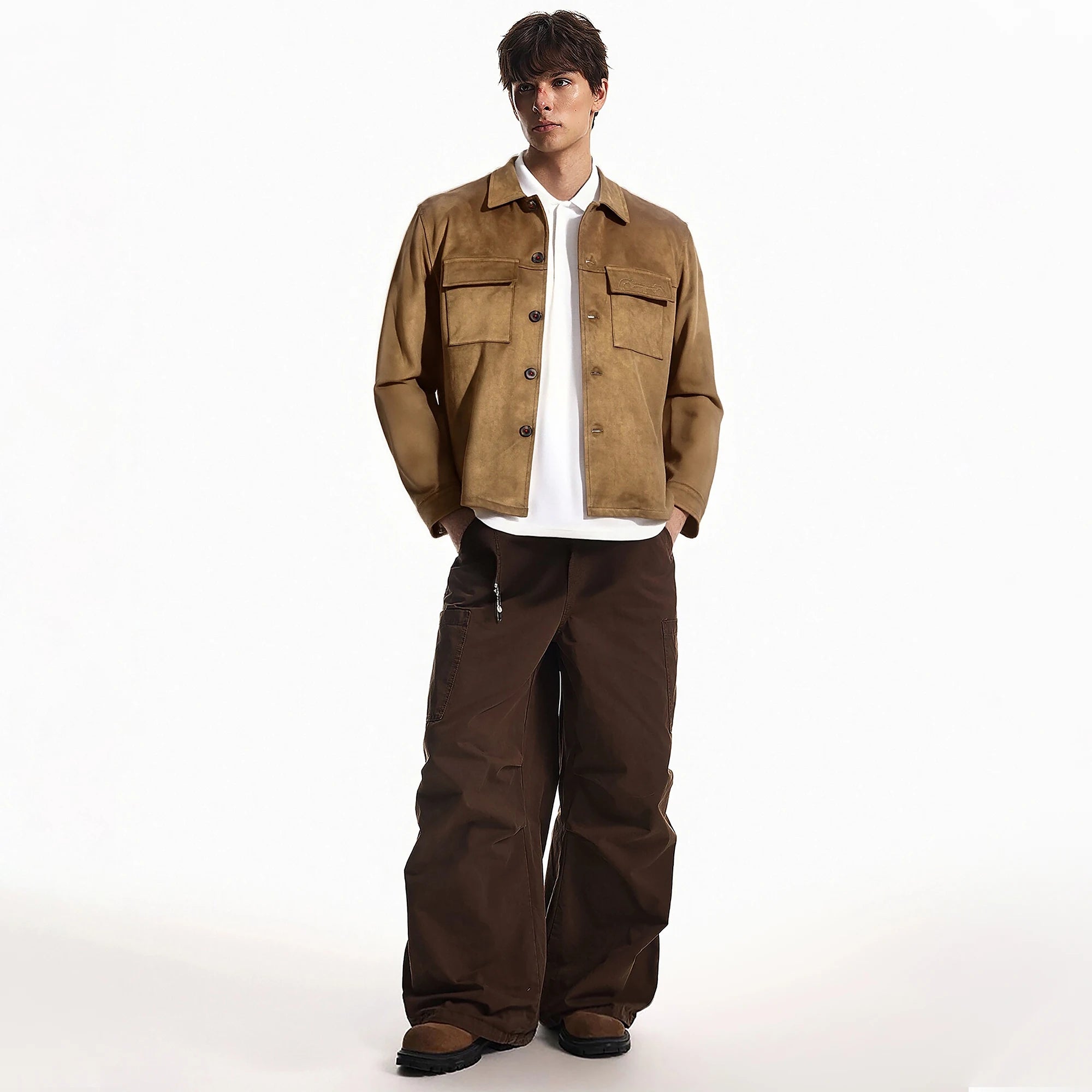 Men's Jacket 2025 New Khaki Top Men's Casual Shirt