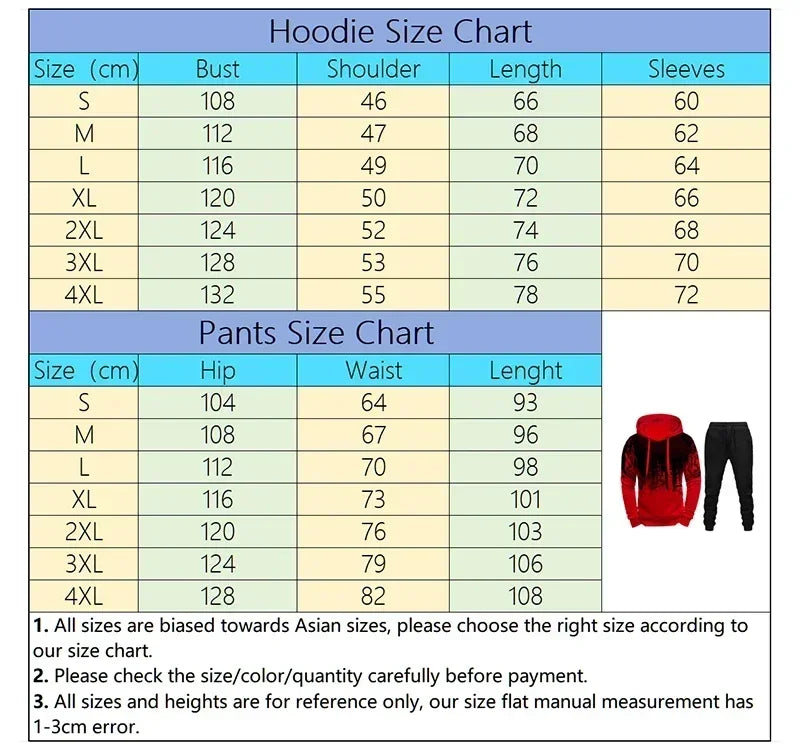 Men's Tracksuit  Men Two Piece Sets Versatile Casual Jogging Sweatshirts Fashion Comfort Daily Sports Simple Splashed Ink Hoodie
