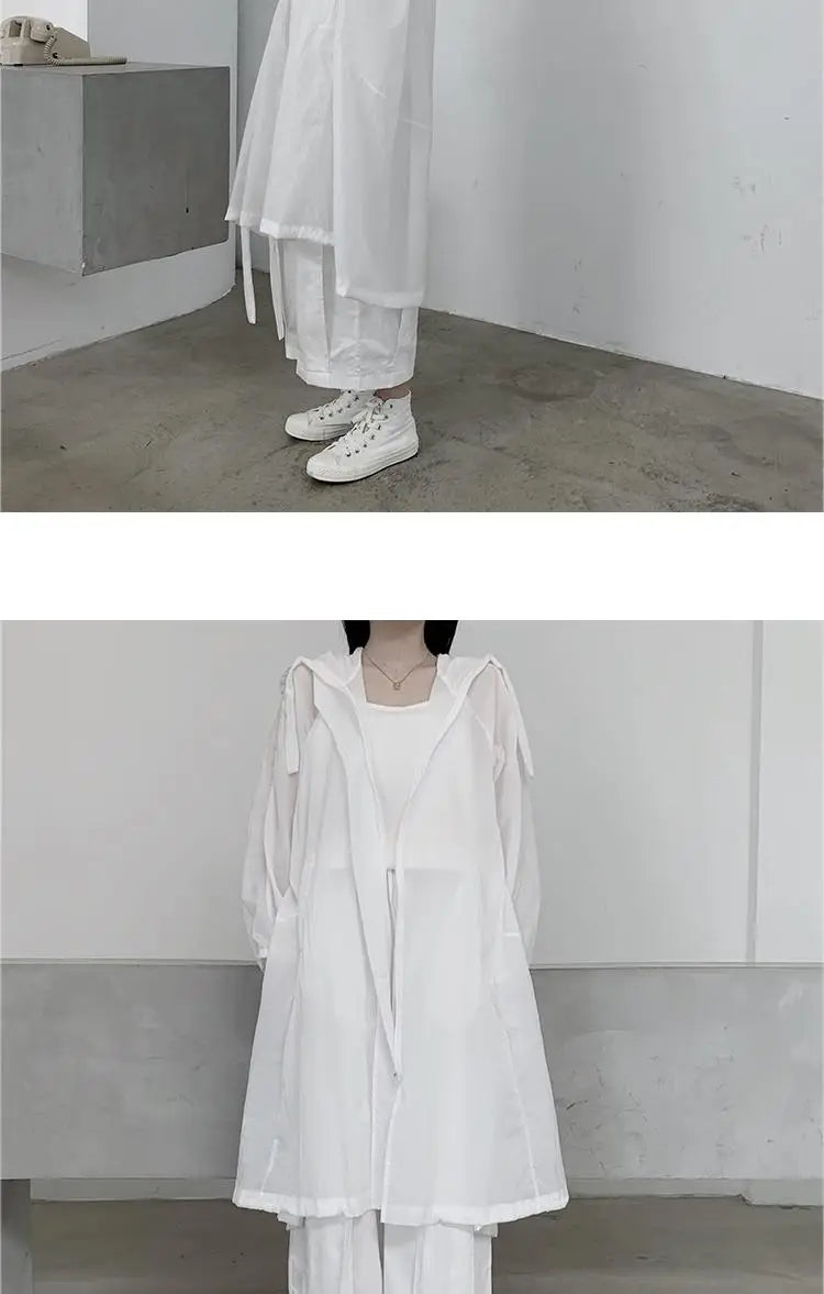 Jackets Women Hooded Chic Solid Breathable Casual Summer Simple Sun-proof Harajuku Long Style Streetwear Baggy Mujer Clothing