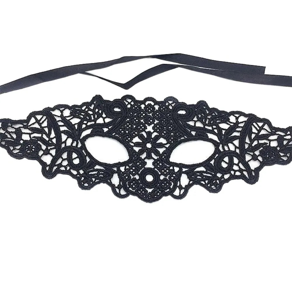Halloween Makeup Masquerade Sexy Black Lace Mask Party Hollow Half Face Eye Mask Cosplay Prom Props Nightclub Dance Masks