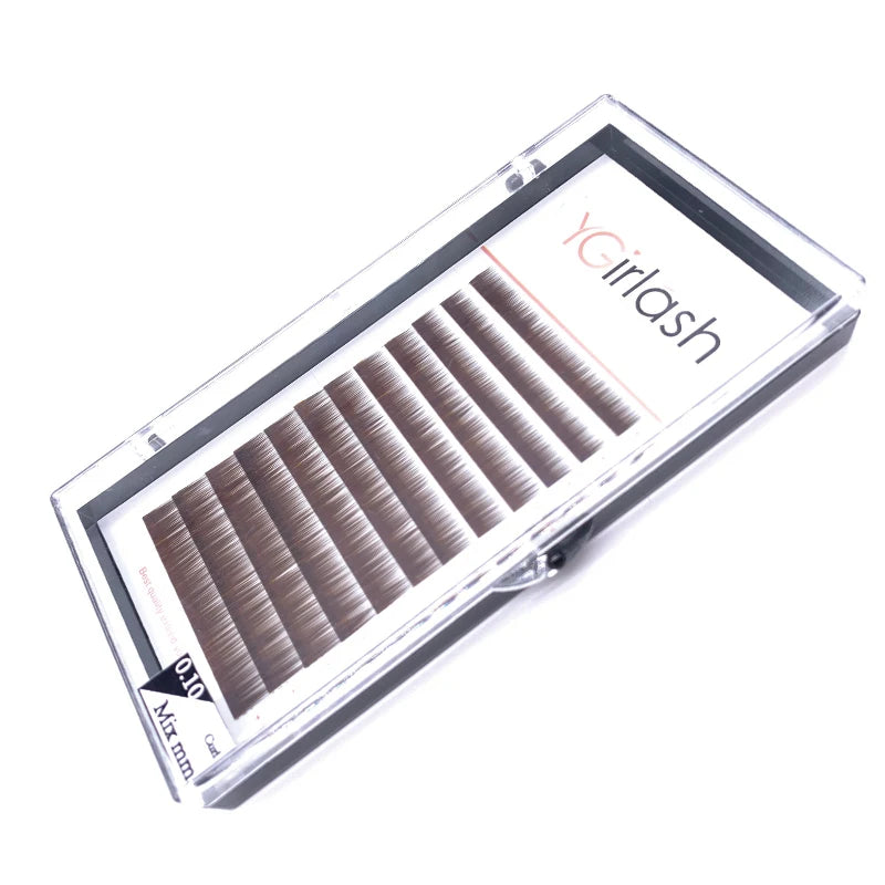 0.10 Thickness Permanent Handmade Eyebrow Light Brown Dark Brown Straight Eyebrow Extensions False Eyebrow No Curl Eyelash