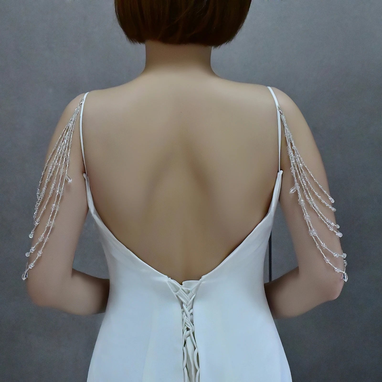 Jewelry Bride Wedding Accessories Crystal Tassel Pendant Necklace Women's Bolero Shawl Dress Shoulder Decoration SG04