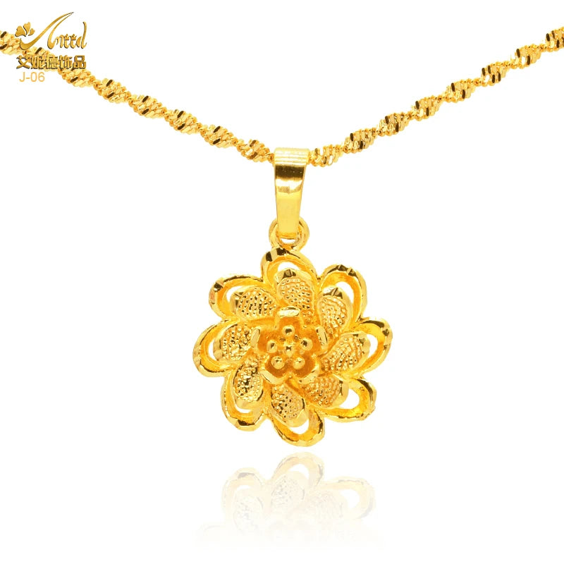 ANIID Dubai 24K Gold Plated Tassel Necklace For Women Bride Crystal Jewellery Italian Wedding African Party Gifts Wholesale