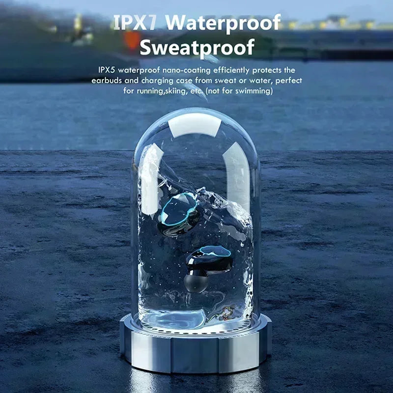 Wireless Bluetooth Headphones Handfree Dispay Bluetooth Earphones HiFi Stereo Music Wireless Earbuds Waterproof Gaming Headset