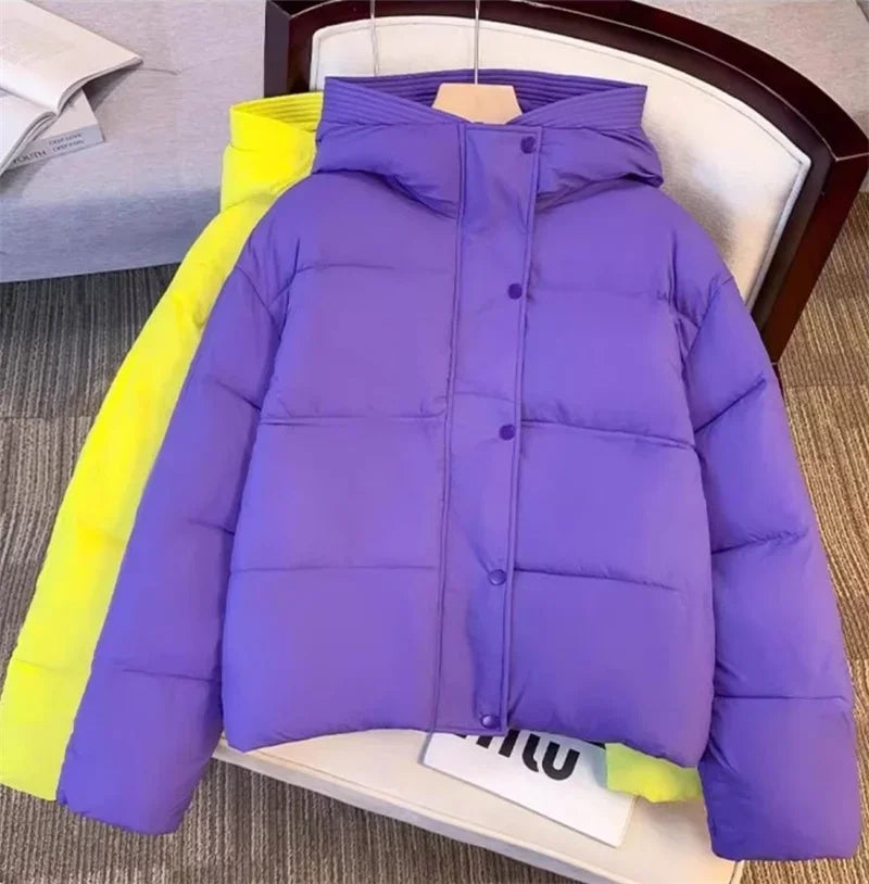 2025 New Women Jacket Winter Parka Down Cotton JacketsLoose Thick Warm Hooded Parkas Casual Long Coat Waterproof Outwear