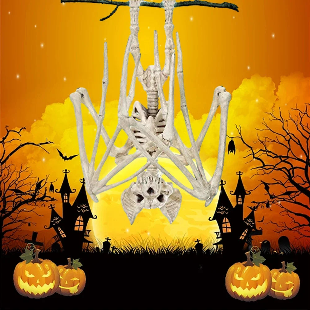 Halloween Horror Bats Skeleton Mouse Scorpion Lizard Bonez Skeleton Model Festival Decor Party Creepy Halloween Party Decoration