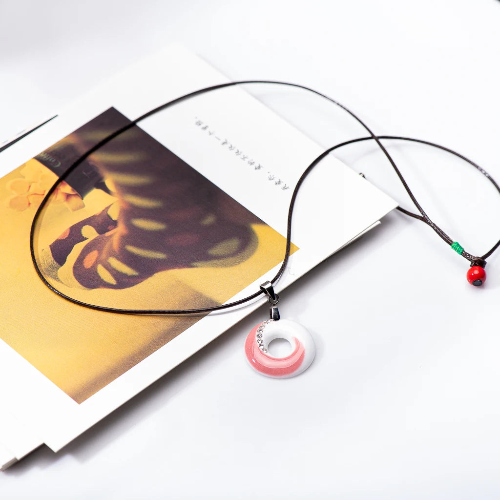 Porcelain Ring and Choker Necklace Jewellery Porcelain Jewelry Pendant Handmade For Women Girl Gift XN709