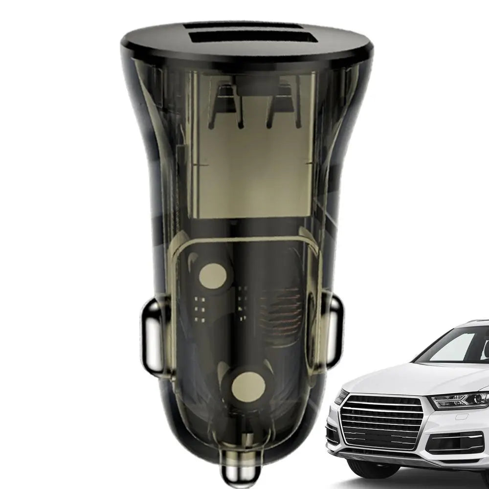 Metal 48w Car Charger Fast 48w Charger Adapter Double Type-C And USB-A Port 48w Cell Phone Car Charger For Cars Trucks Suvs Auto