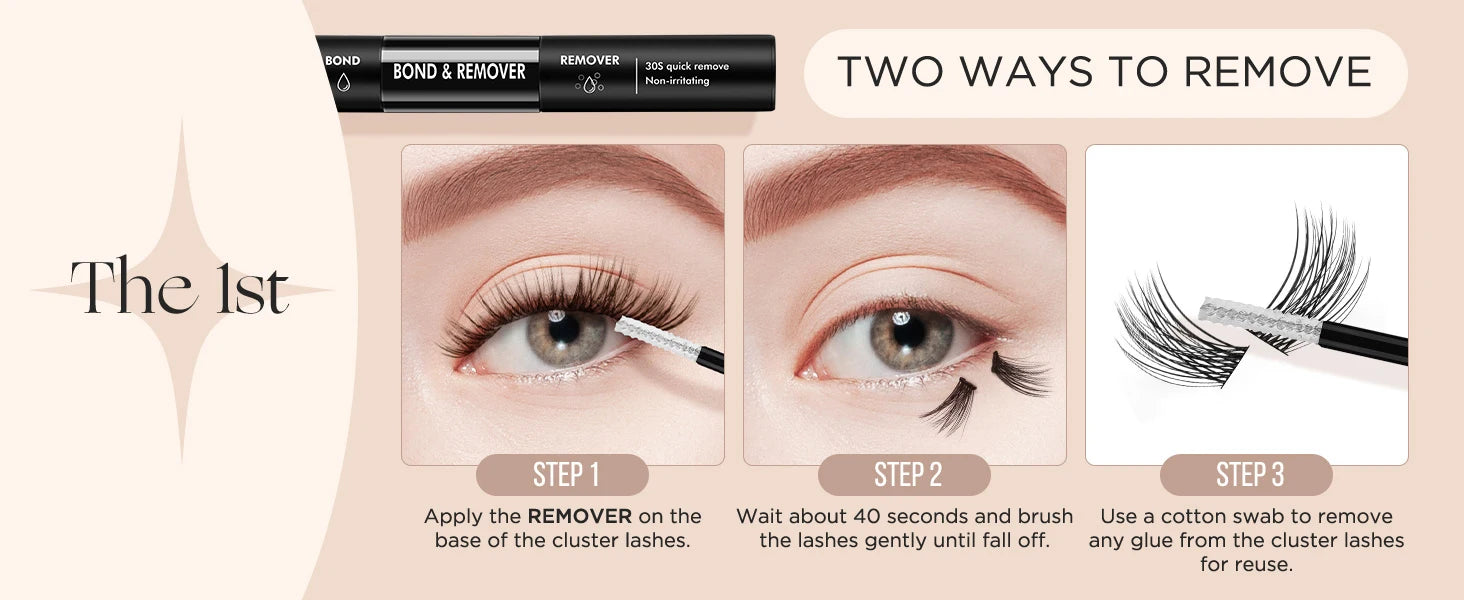 EASITENSION Glue False Eyelashes New Double Heads 2 In 1 Bond and Seal Lash Glue ,Waterproof Long Lasting