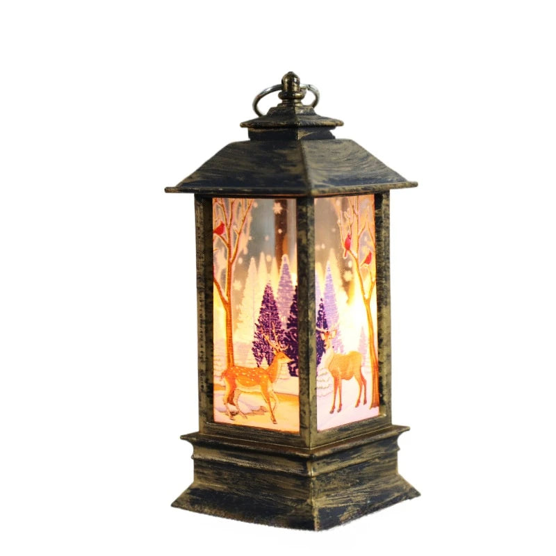 Christmas theme,night light,Christmas wind lamp,candelabra lamp,old man snowman decorations,table decorations,Christmas