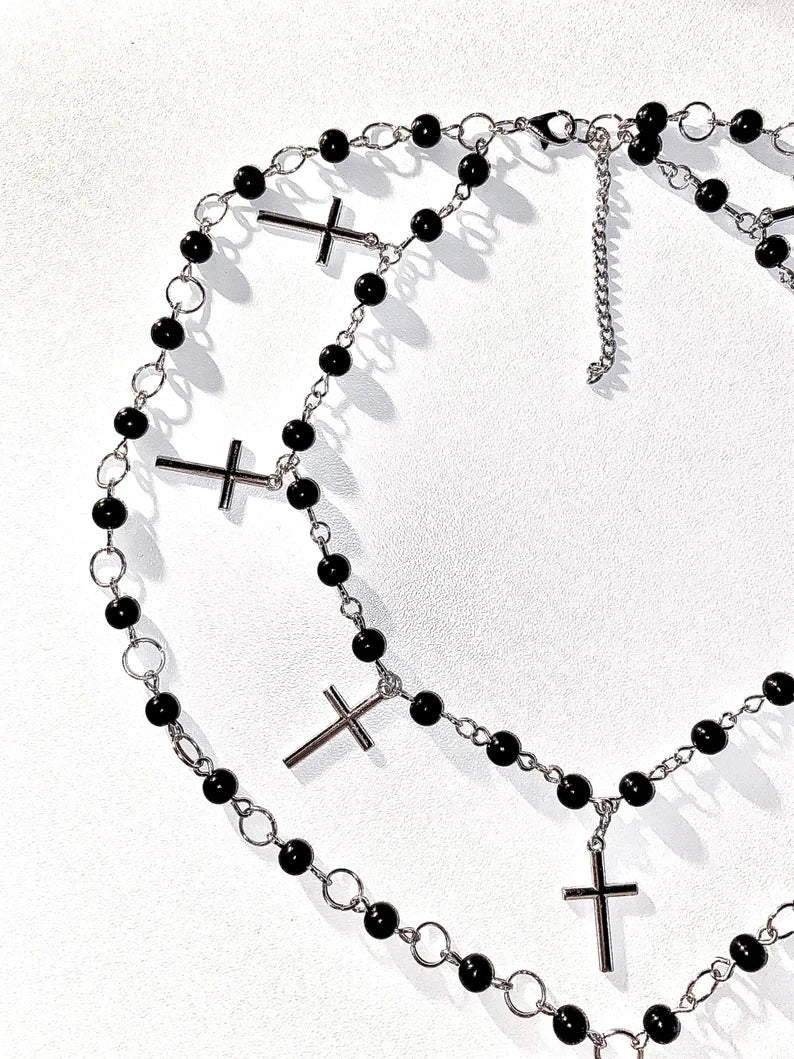 Goth jewellery necklace inspired manga grunge jewellery emo gothic edgy y2k